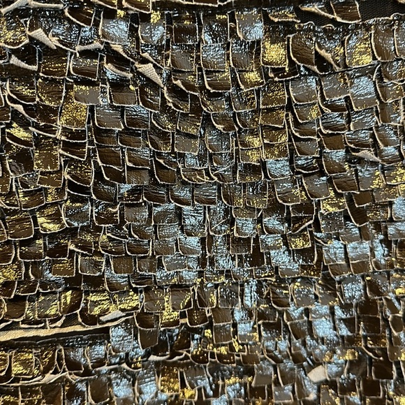 Casting brown front faux leather knit back skirt size XS - Picture 2 of 4